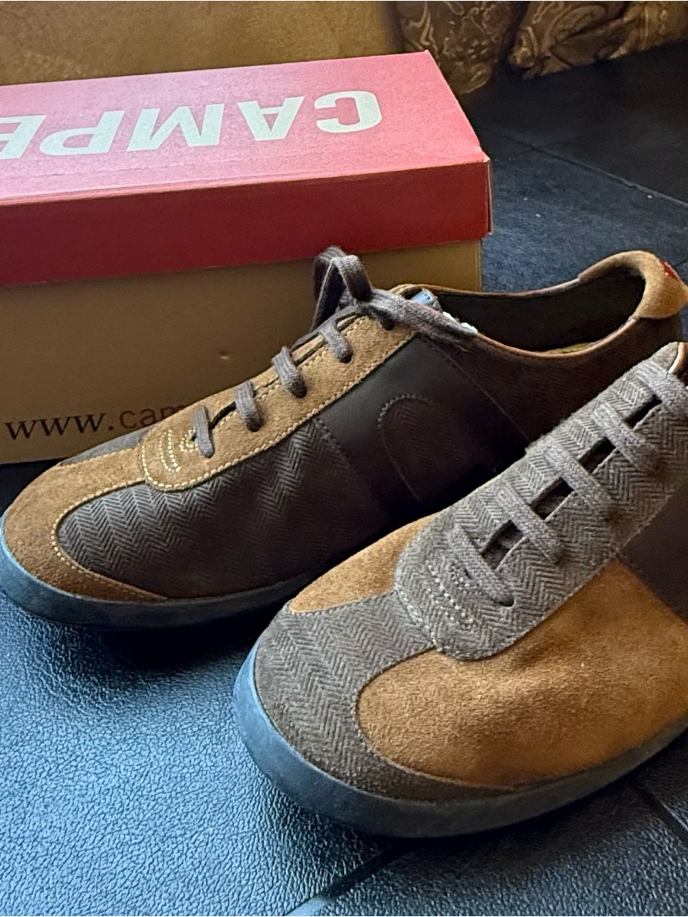 Camper Men's “TWINS” suade sneakers